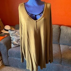 Free People double v-neck tunic.